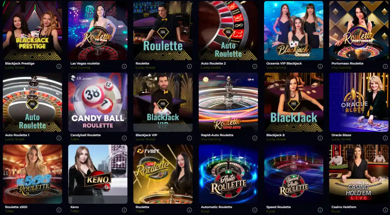 mile casino all live games
