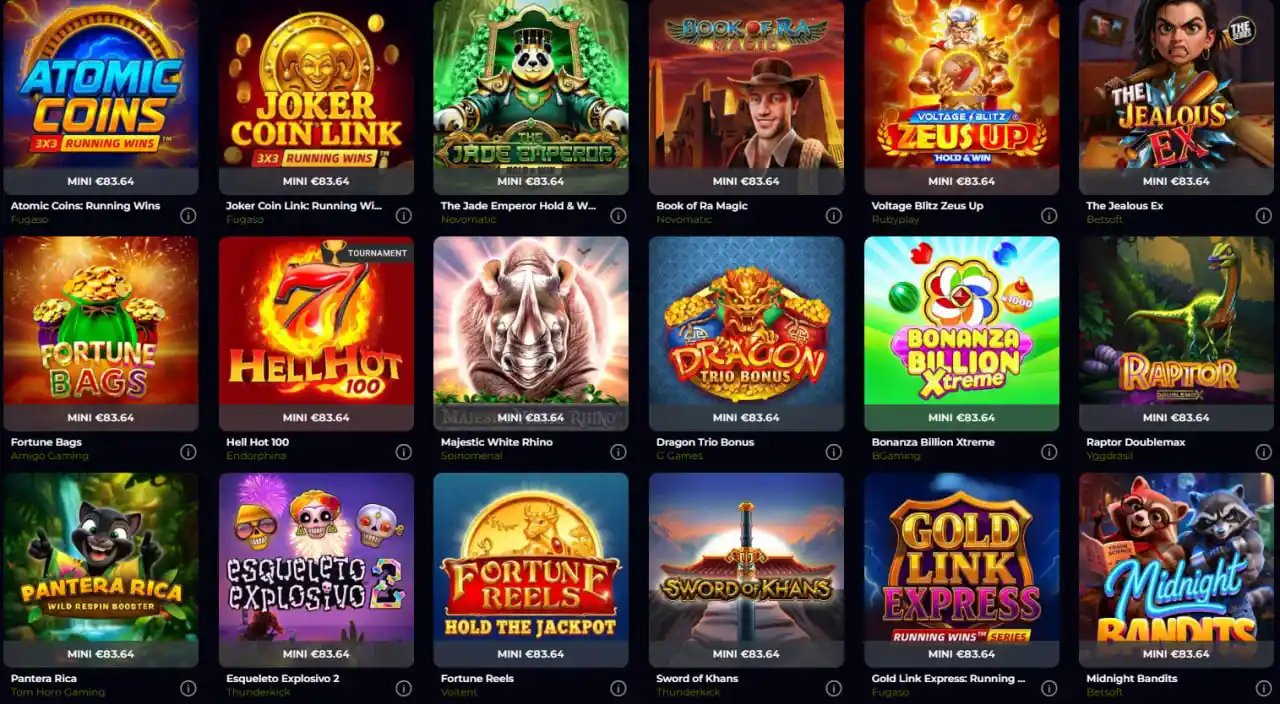 mile casino popular slots