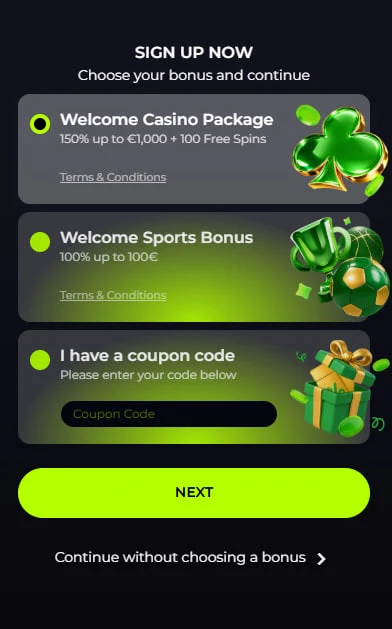 mile casino registration